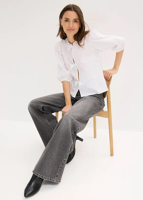 Bluse mit Schleifendetail, bonprix