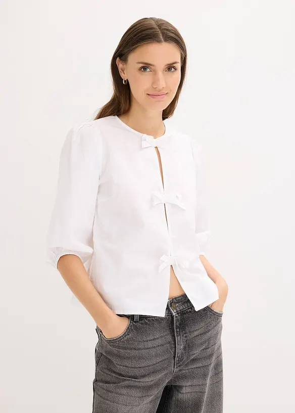 Bluse mit Schleifendetail, bonprix