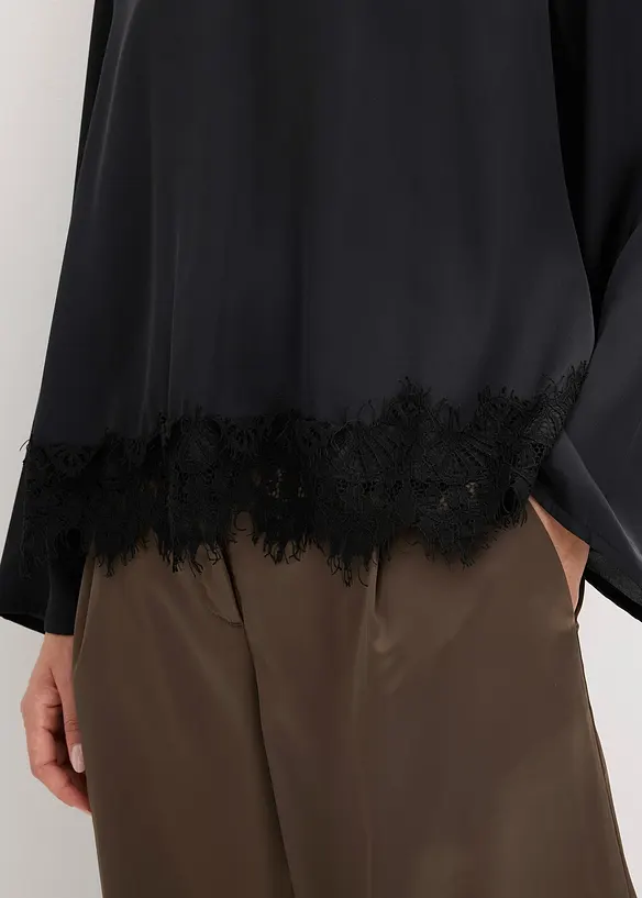 Bluse aus fließendem Satin, bonprix