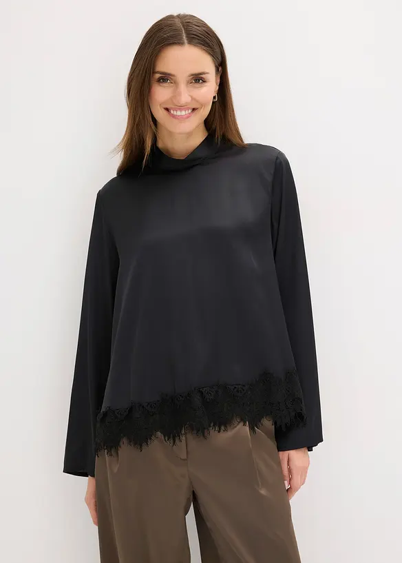 Bluse aus fließendem Satin, bonprix