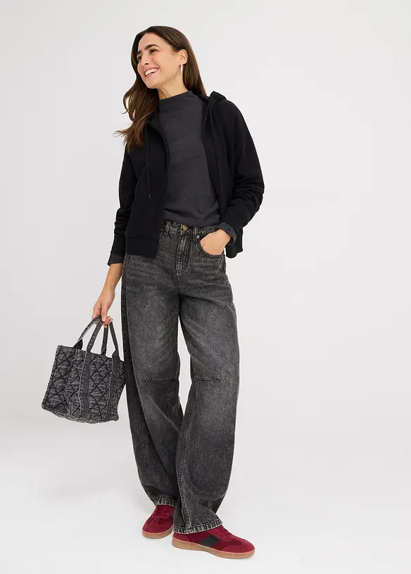 Sweatjacke aus weichem Frottee, bonprix