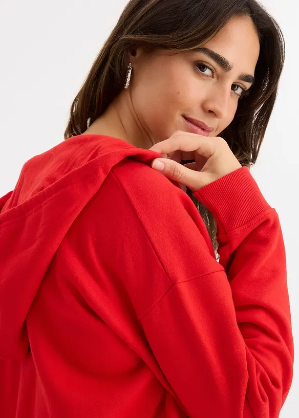 Sweat zippé en éponge douce, bonprix