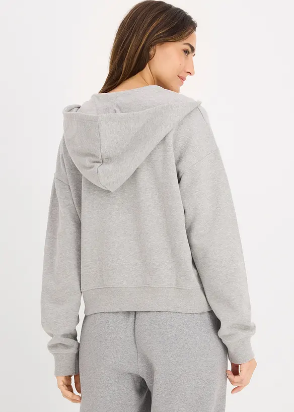Sweat zippé en éponge douce, bonprix