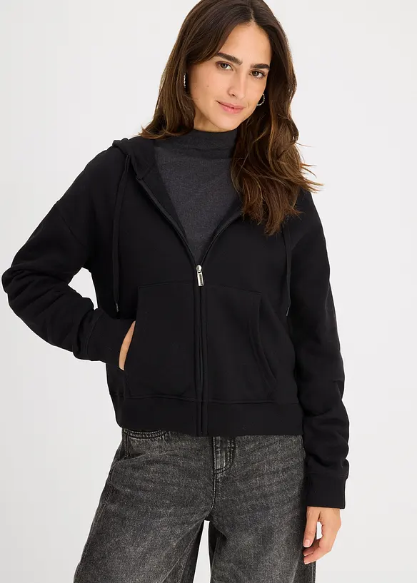 Sweatjacke aus weichem Frottee, bonprix