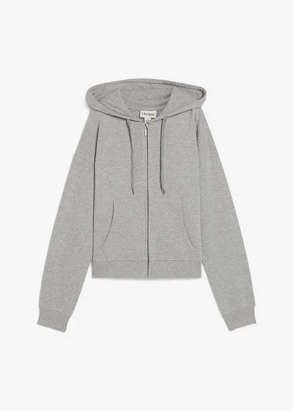 Sweat zippé en éponge douce, bonprix