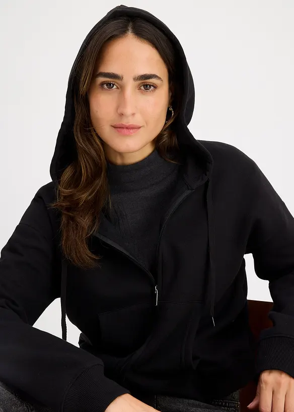 Sweatjacke aus weichem Frottee, bonprix