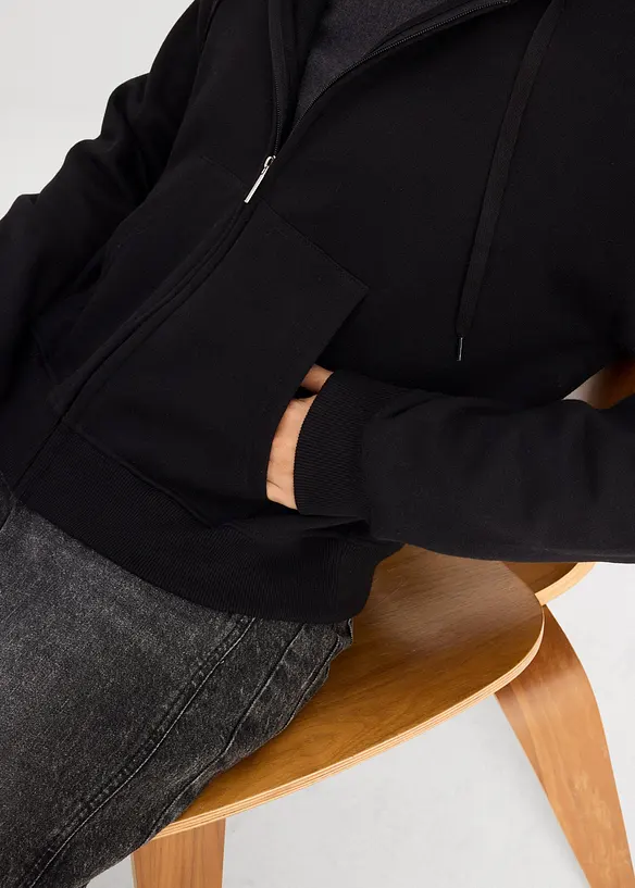 Sweatjacke aus weichem Frottee, bonprix