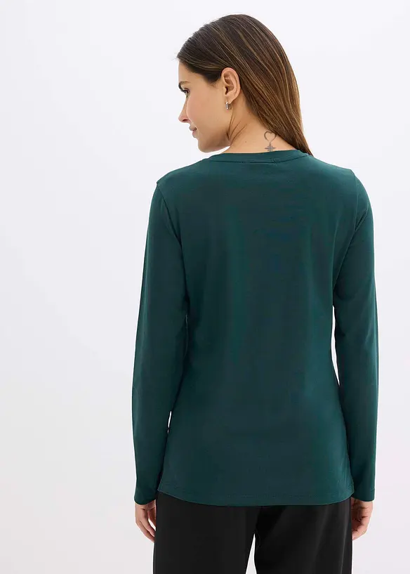 Langarmshirt mit Rosendruck, bonprix