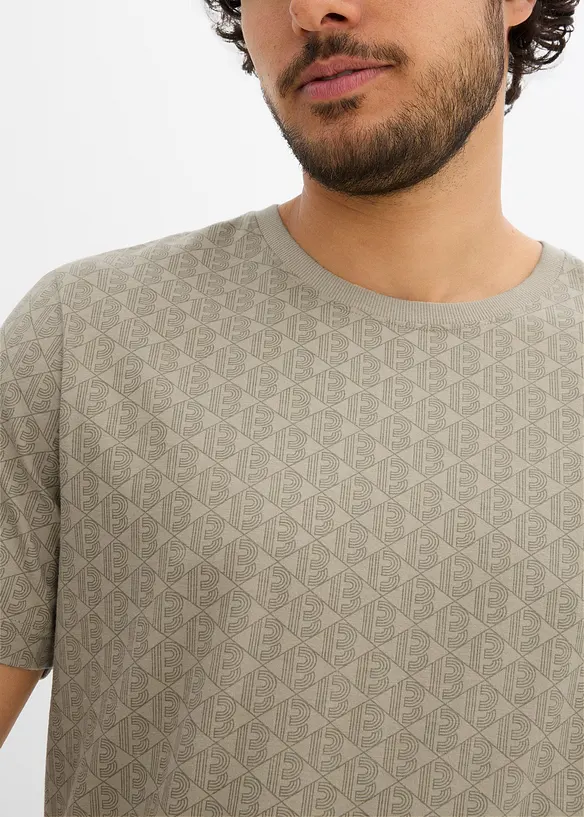 T-Shirt mit Minimalprint aus reiner Bio-Baumwolle, bonprix