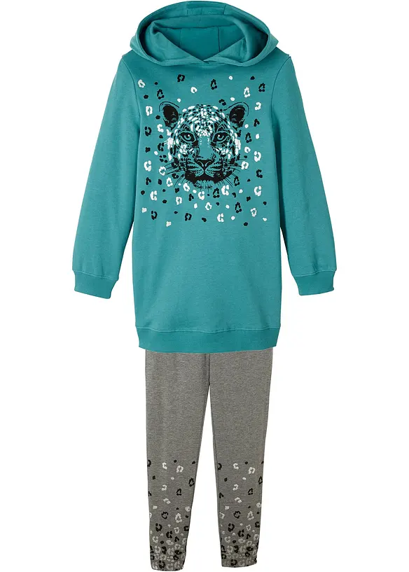 Sweatshirt und Leggings aus Bio-Baumwoll-Mix (2-tlg.Set), bonprix