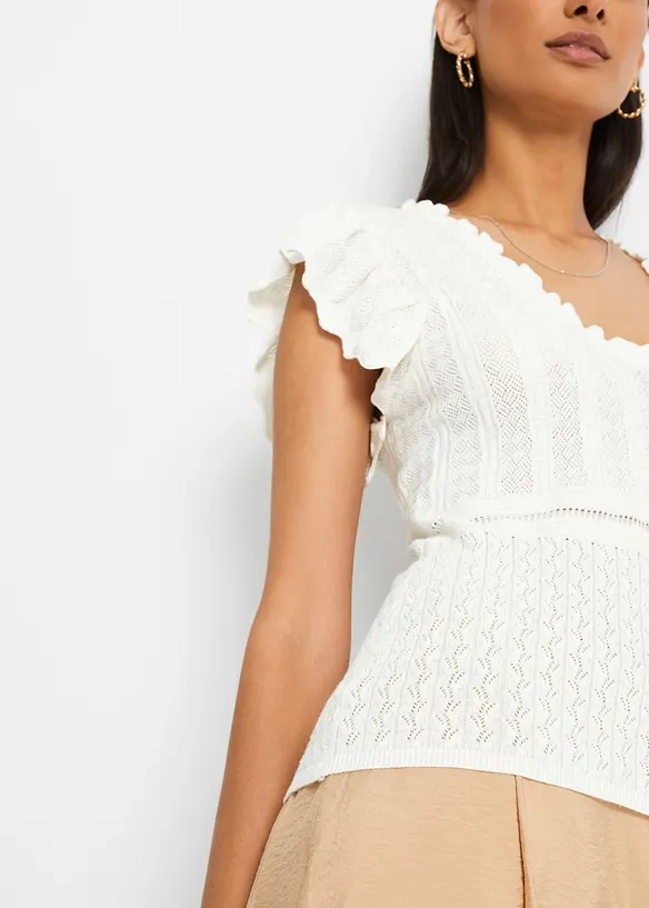 T-shirt doux en maille de viscose mélangée, bonprix