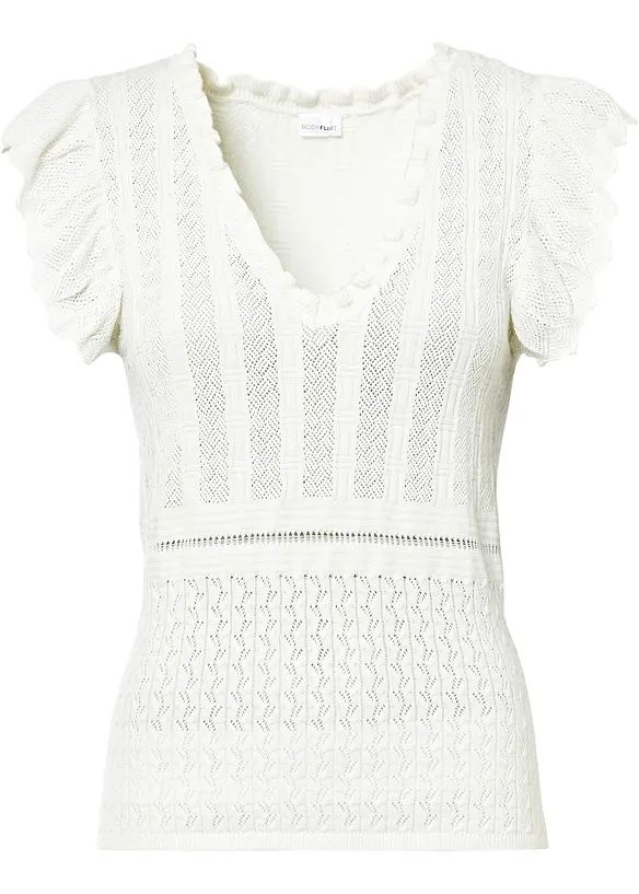 T-shirt doux en maille de viscose mélangée, bonprix