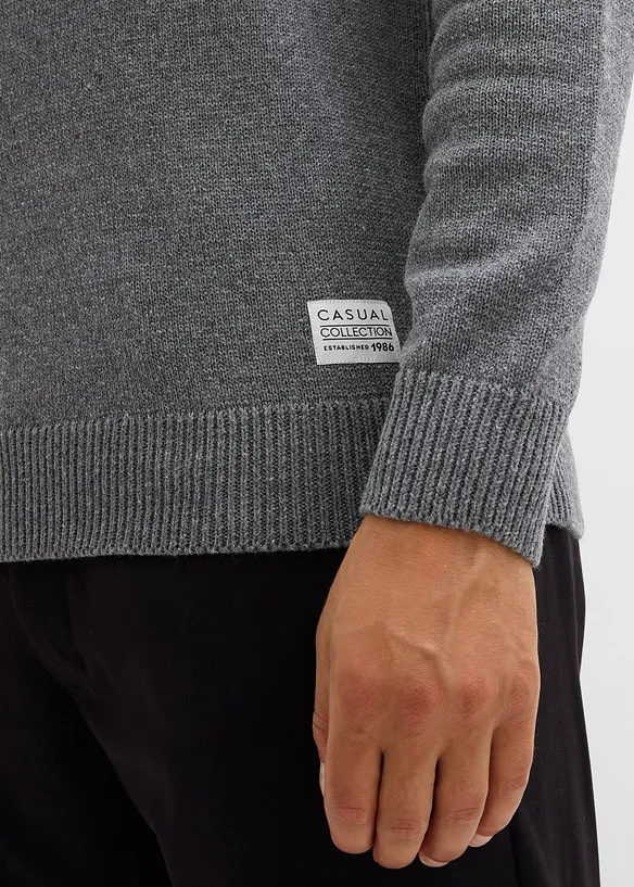 Feinstrickpullover mit recycelter Baumwolle, bonprix