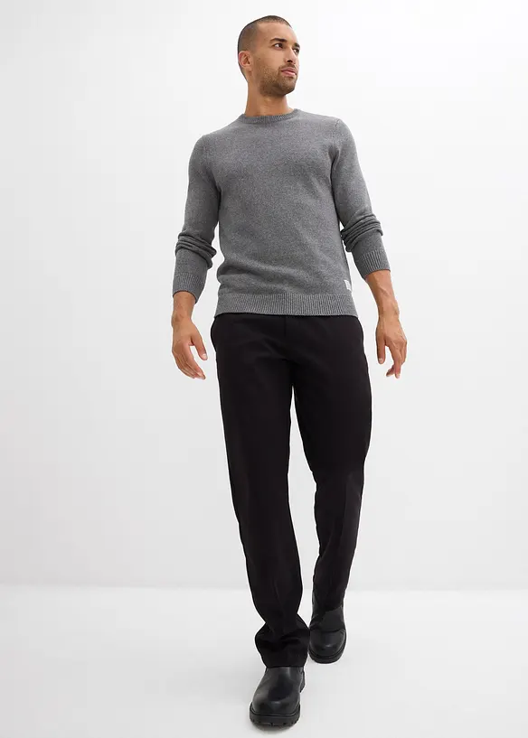 Feinstrickpullover mit recycelter Baumwolle, bonprix