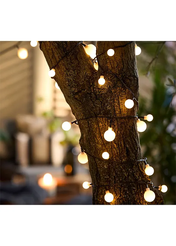 Guirlande lumineuse solaire avec 50 petites sph&egrave;res LED, bonprix