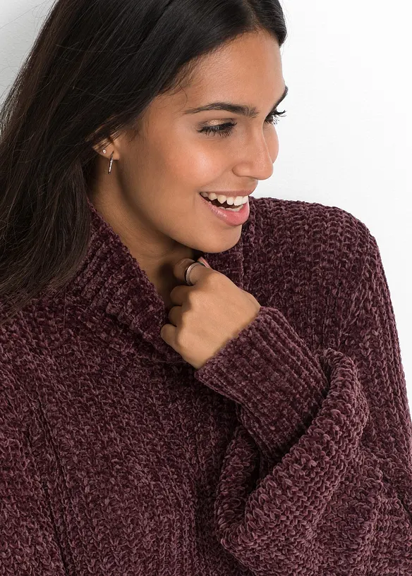 Robe en maille chenille, bonprix