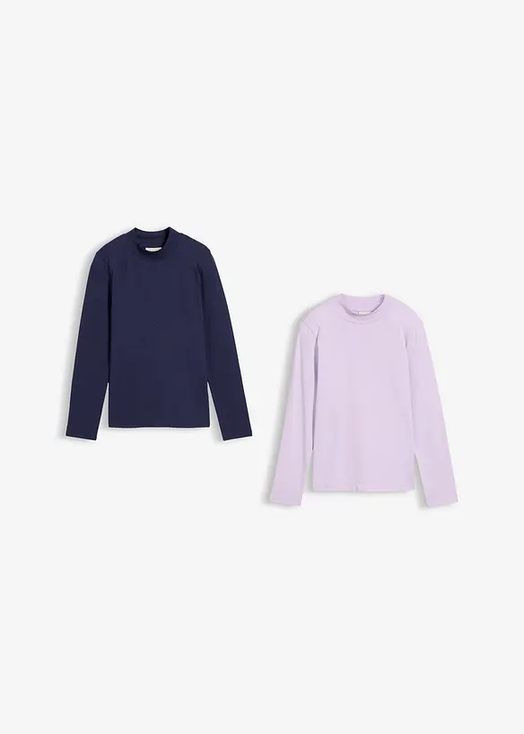 Rollkragenshirt (2er Pack), bonprix