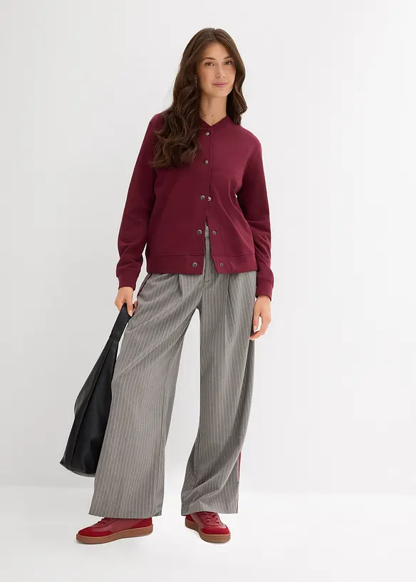 Bundfaltenhose mit Kontraststreifen, bonprix