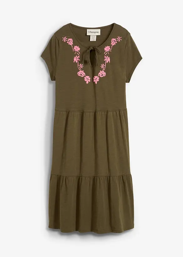 Robe-tunique en coton, manches courtes, bonprix