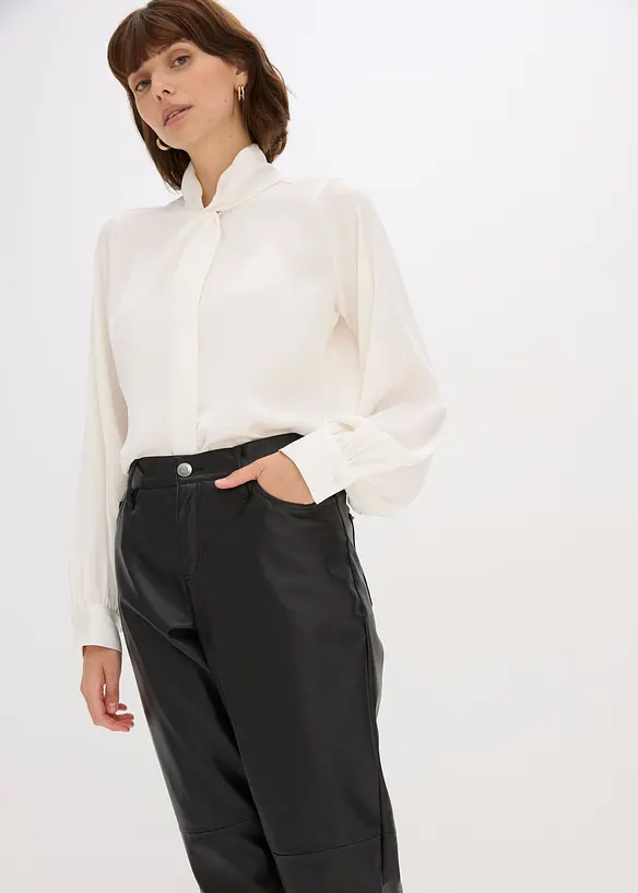 Lederimitat-Hose mit Bequembund, bonprix