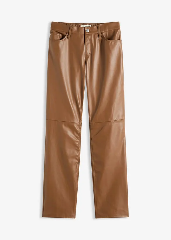 Lederimitat-Hose mit Bequembund, bonprix