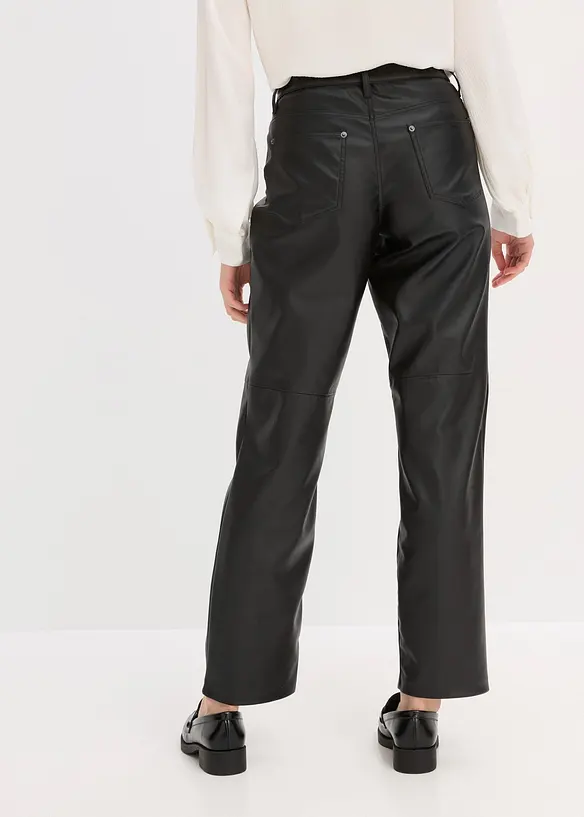 Lederimitat-Hose mit Bequembund, bonprix
