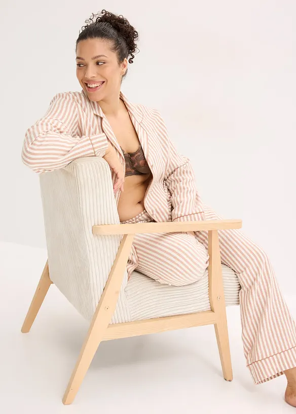 Pyjama en flanelle avec pochette cadeau, bonprix