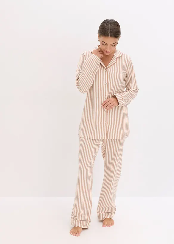 Gewebter Flanell Pyjama mit Geschenktasche, bonprix