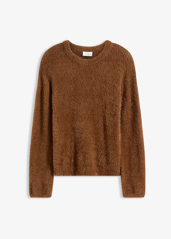 Pullover in Plüsch-Optik, bonprix