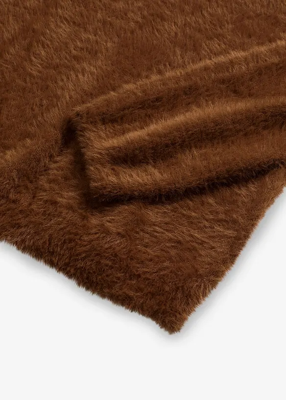 Pullover in Plüsch-Optik, bonprix