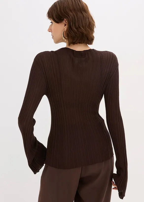 Halbtransparentes Strickshirt, bonprix