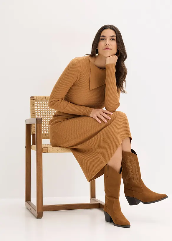 Strickkleid aus fließendem Viskose-Mix, bonprix