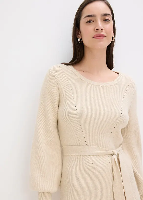 Ripp-Strickkleid aus fließendem Viskose-Mix, bonprix