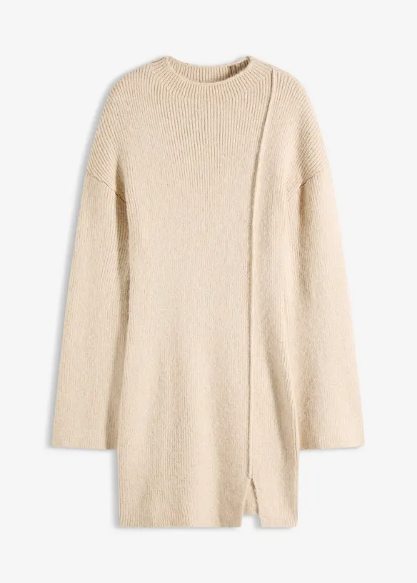 Kurzes Strickkleid mit Wollanteil, bonprix