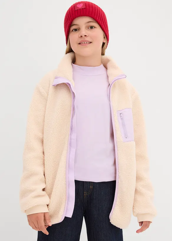 Teddy-Fleece Jacke, bonprix