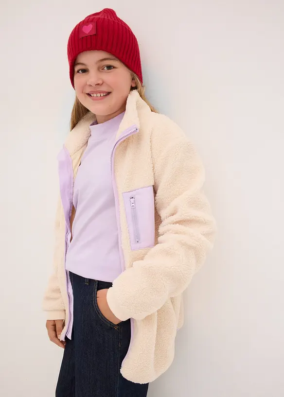 Teddy-Fleece Jacke, bonprix