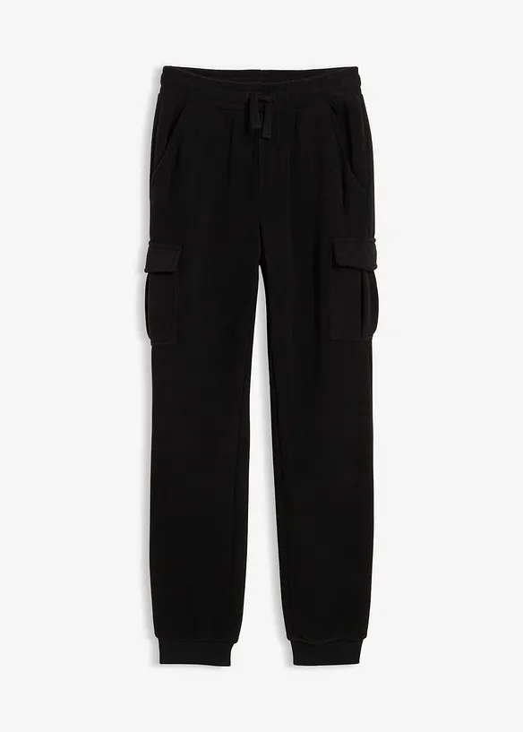 Fleece-Cargohose, Regular Fit, bonprix