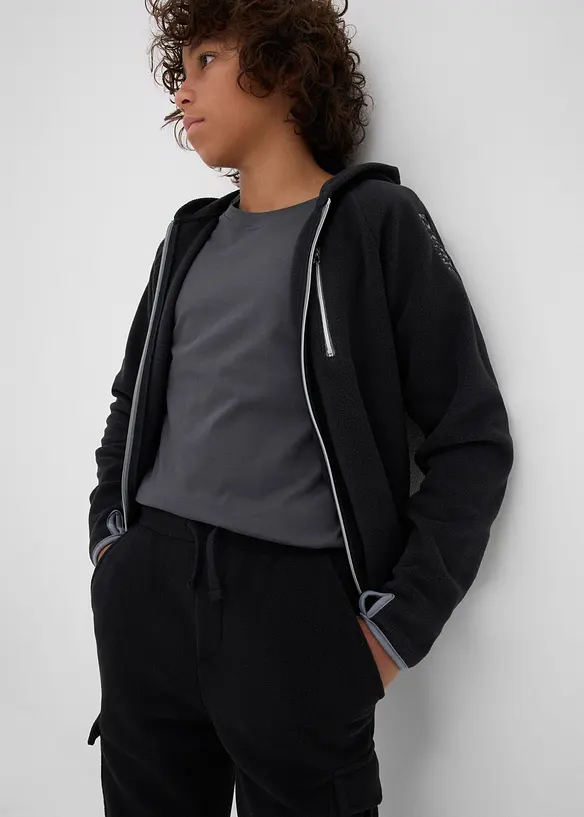 Fleece-Cargohose, Regular Fit, bonprix