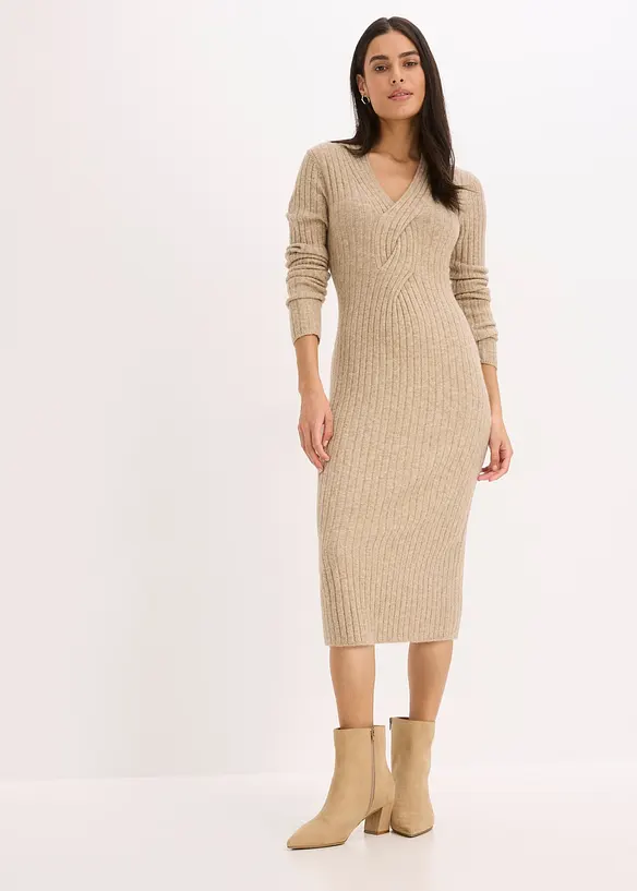 Robe pull contenant de la laine, bonprix