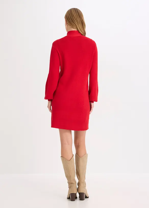 Strickkleid mit Schleife aus softem Viskose-Mix, bonprix