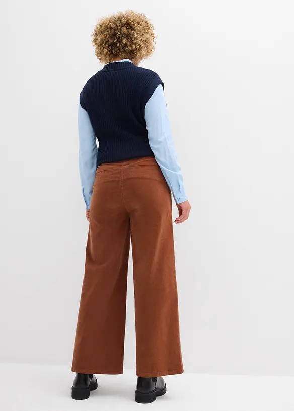 Cordhose mit Bequembund, High Waist, bonprix