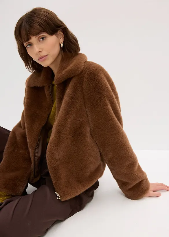 Fellimitat-Jacke, bonprix