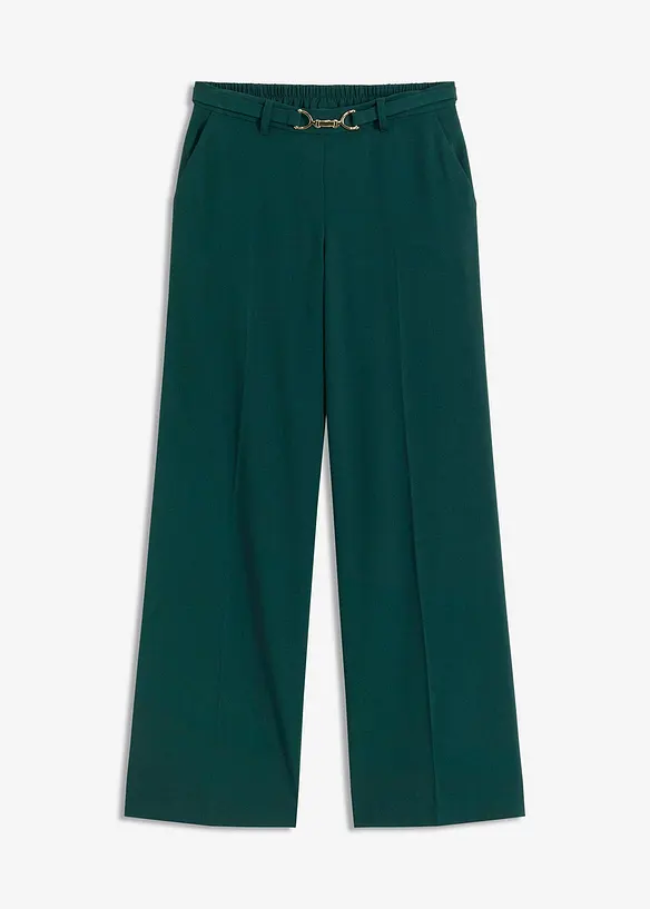 Pantalon large avec ceinture décorative, bonprix