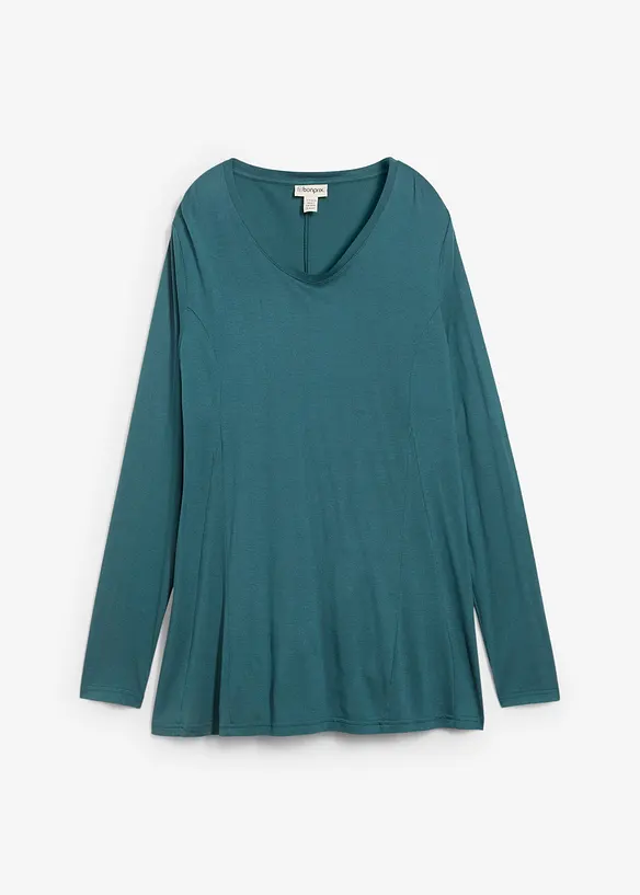 T-shirt à manches longues en viscose douce, bonprix