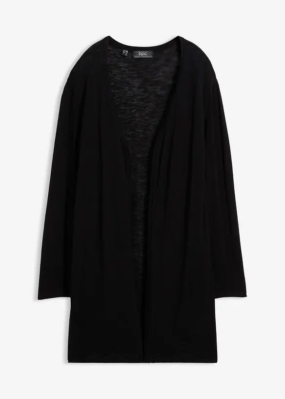 Gilet long en maille, ouvert, bonprix