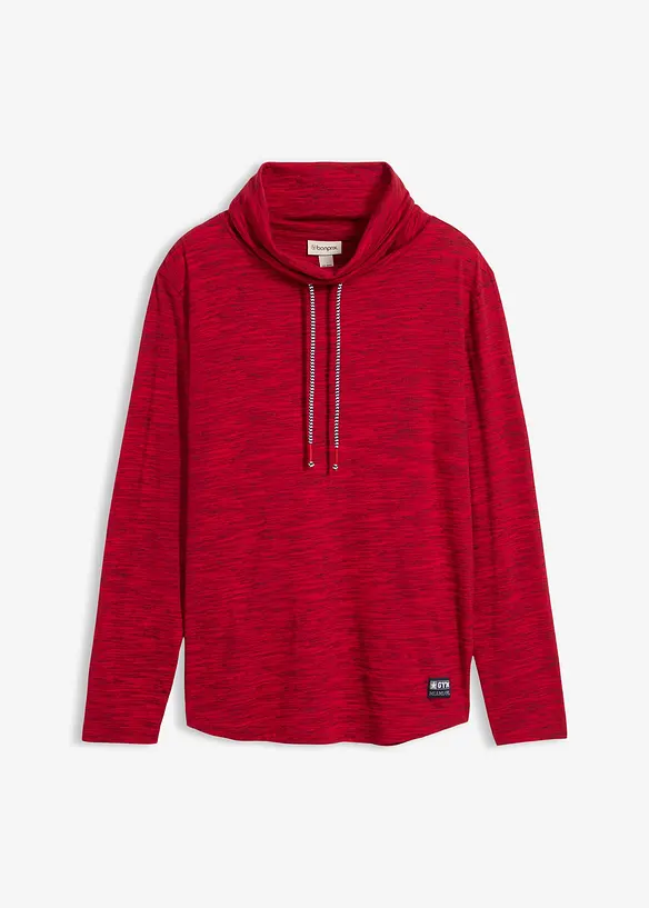 Langarmshirt mit Schalkragen, bonprix