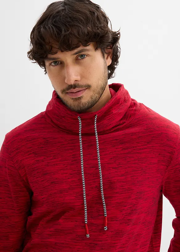 Langarmshirt mit Schalkragen, bonprix