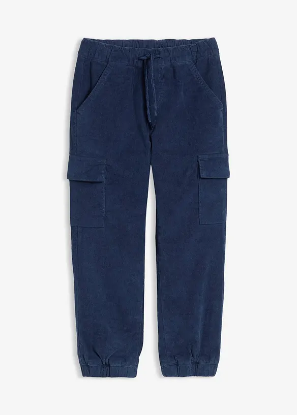 Thermo Regular Fit Cargo-Schlupfhose aus Cord mit Jerseyfutter, bonprix