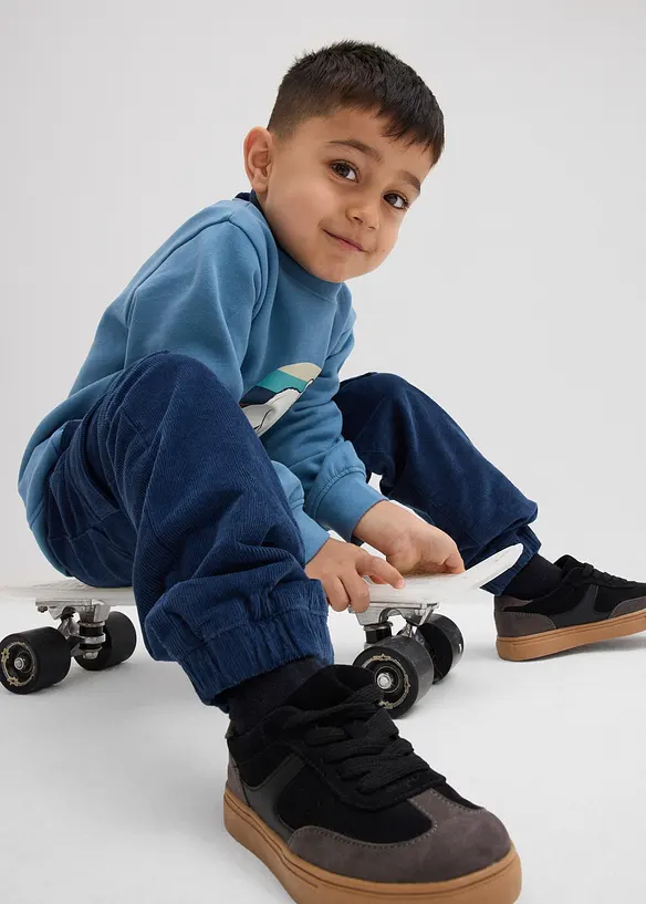 Thermo Regular Fit Cargo-Schlupfhose aus Cord mit Jerseyfutter, bonprix