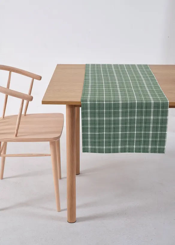 Chemin de table en coton à carreaux, bonprix